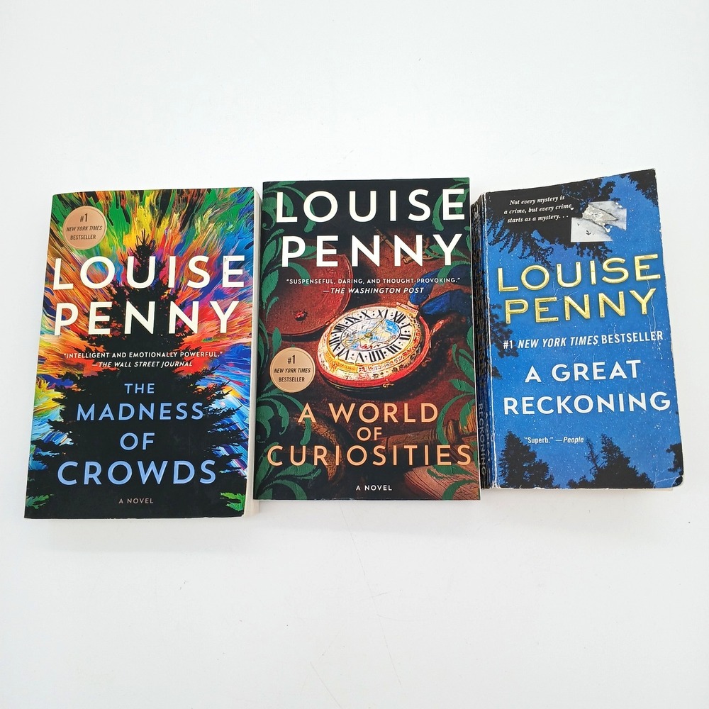 Louise Penny - Madness of Crowds World of Curiosities Great Reckoning 3 Book Lot
